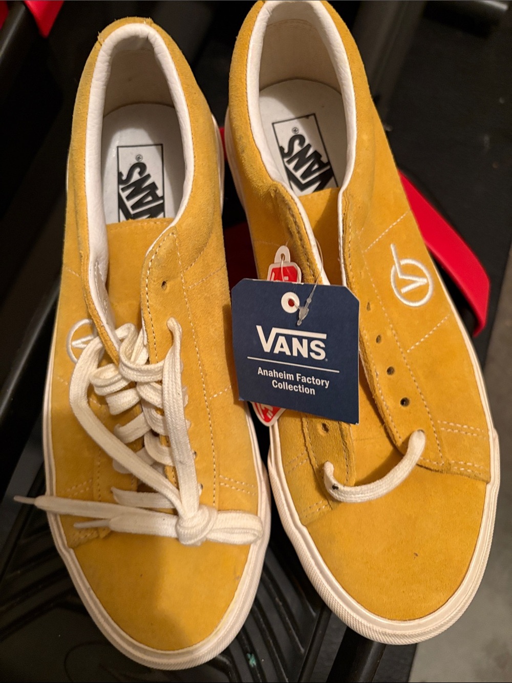 Vans Anaheim Factory Men’s Suede Sneakers - Yellow with White Accents